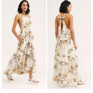 Free People Anita Maxi Dress Size L 100% Cotton